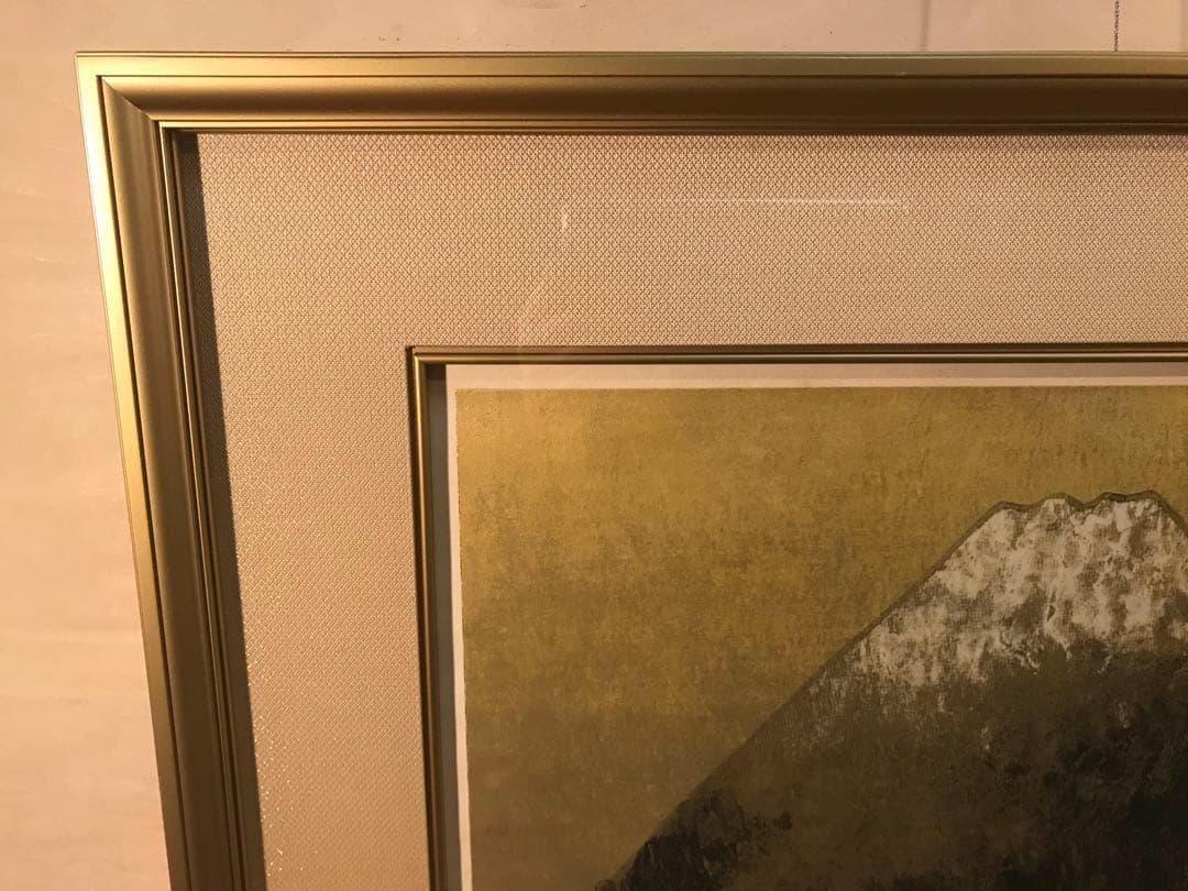 前田青邨　「富士」　シルクスクリーン　落款・エディション・作品証明シール有り