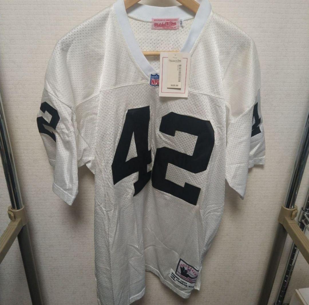 タグ付き　Mitchell & Ness RAIDERS 42番　ゲームシャツ
