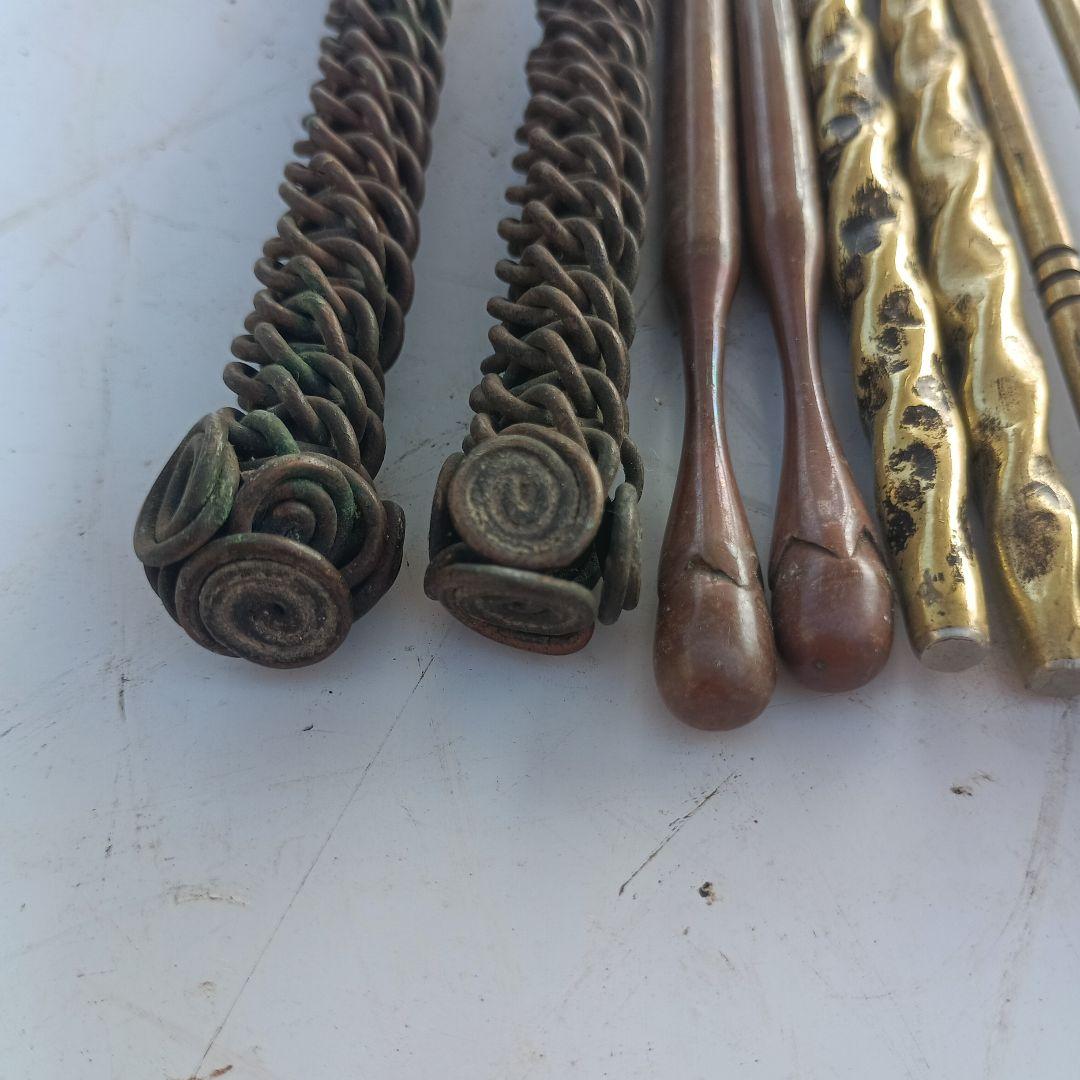 2007）火箸　四組＋半端/　火ばし　/茶道具　風炉　手あぶり　長火鉢