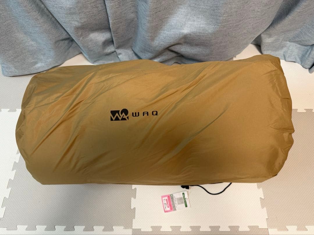 WAQ インフレーターマット 10cm ダブルサイズ タンカラー