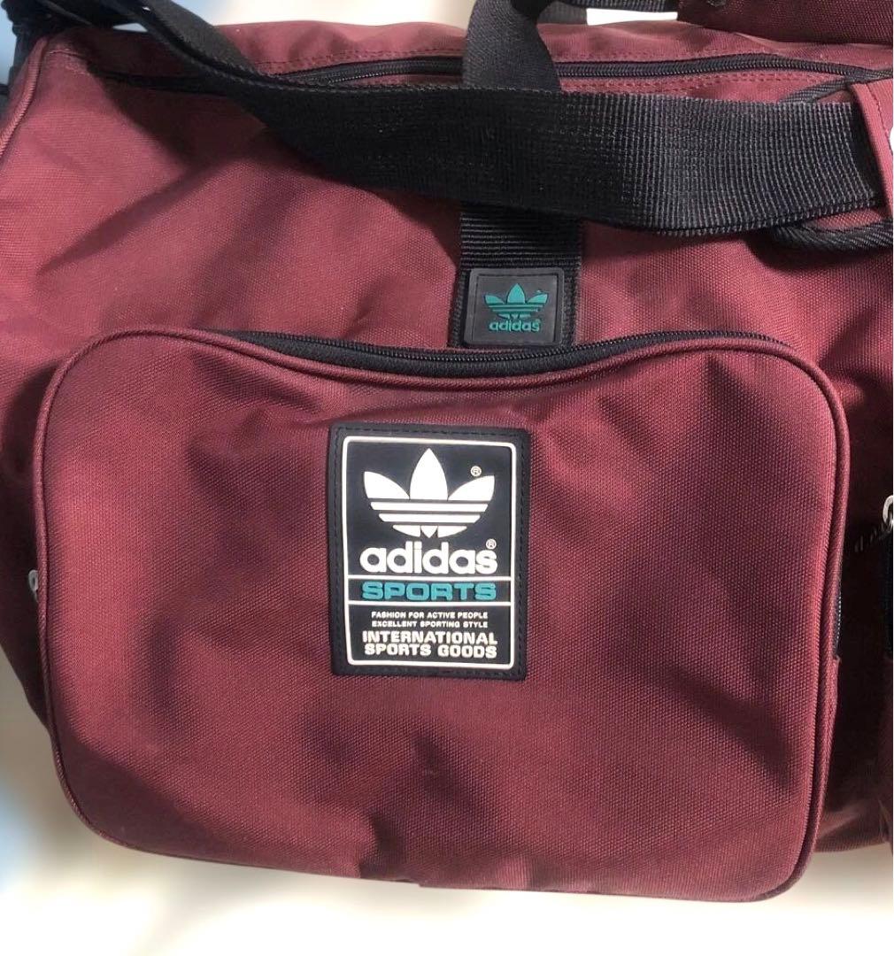 adidas ボストンバッグ バーガンディ