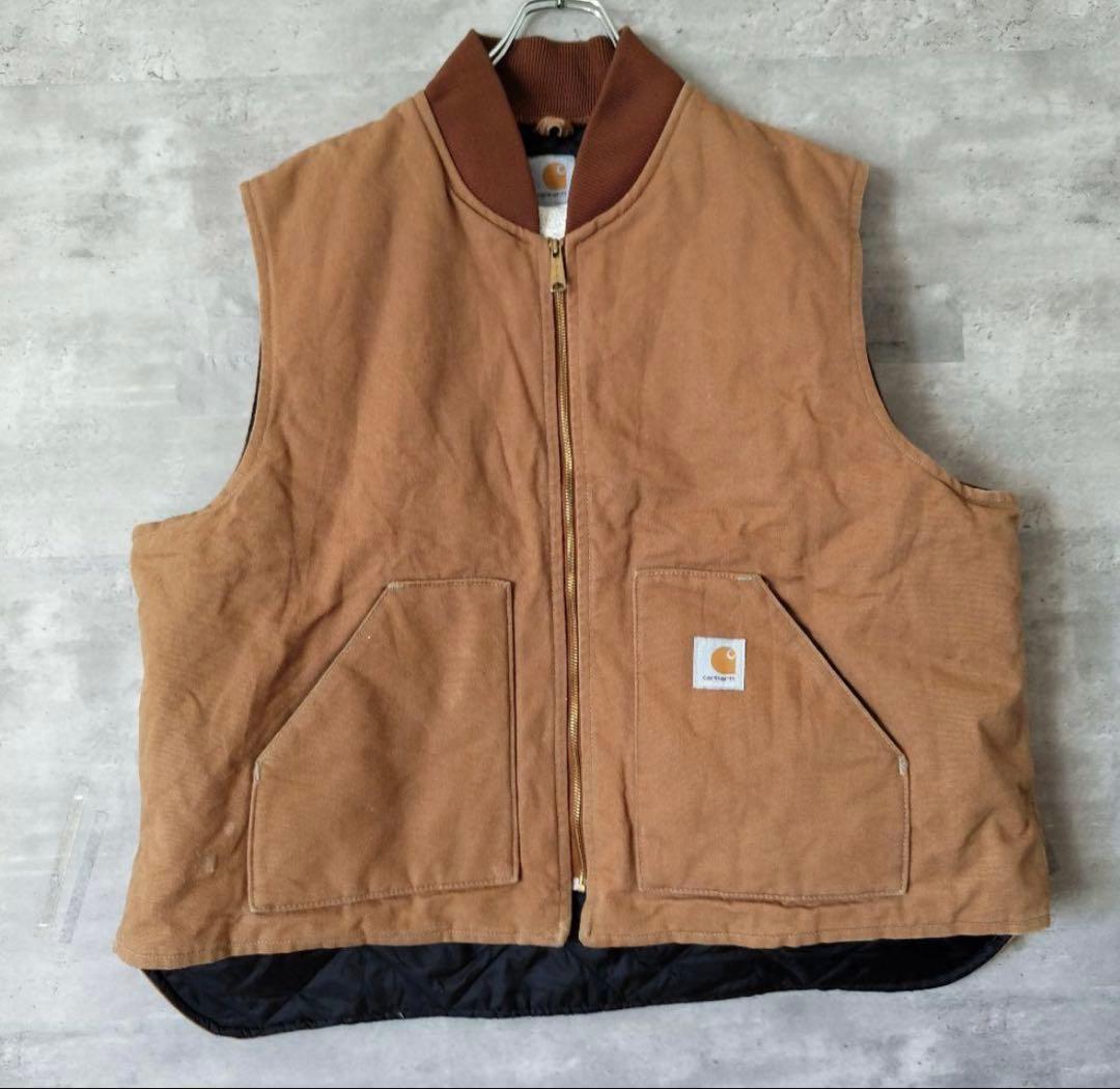 Carhartt ダックベスト 中綿UFCW キャメル 3XL 状態良好