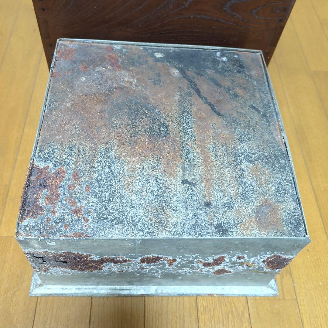 木製角火鉢　工芸品　レトロ　古民家　アンティーク