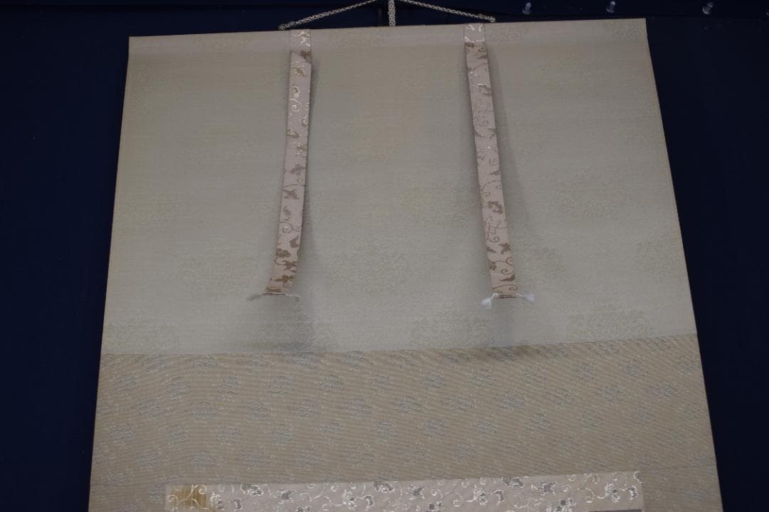 【真作】福田桂山/川渡布袋図/掛軸☆宝船☆Y-994　JM