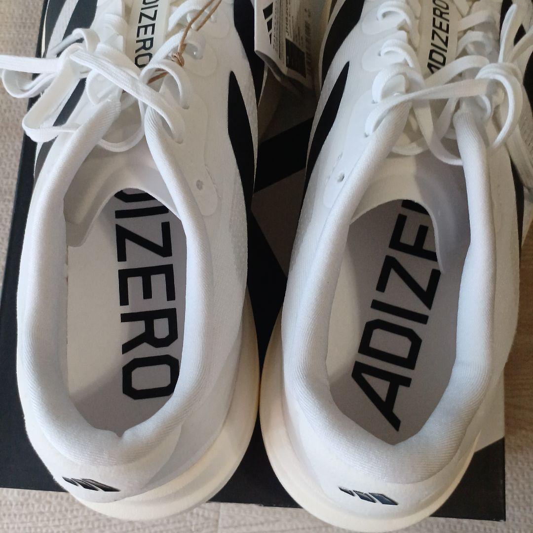 新品26.5サイズADIZERO ランニングシューズ ホワイト/ブラック