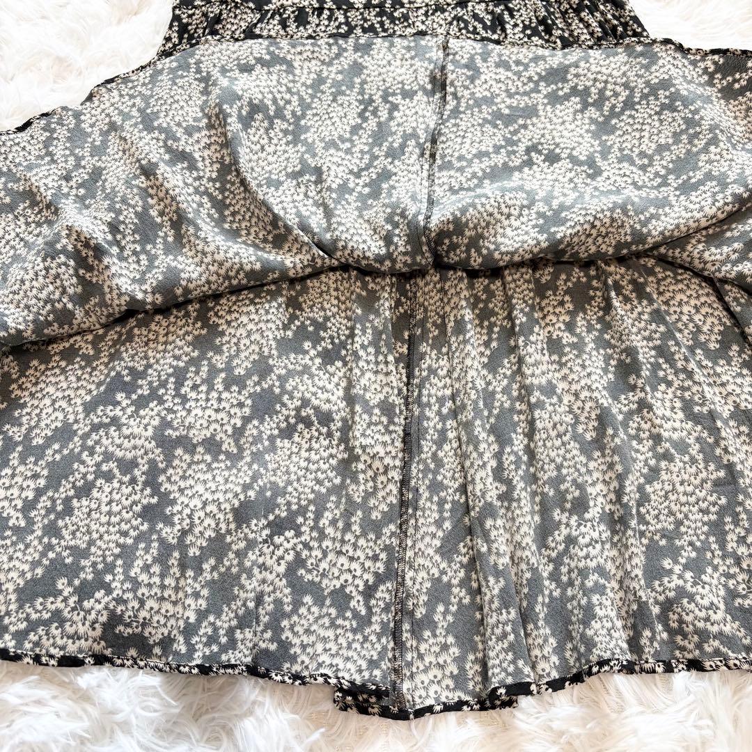 希少◆マックスマーラ MAX&Co. 花柄ワンピース 48 大きいサイズ リボン