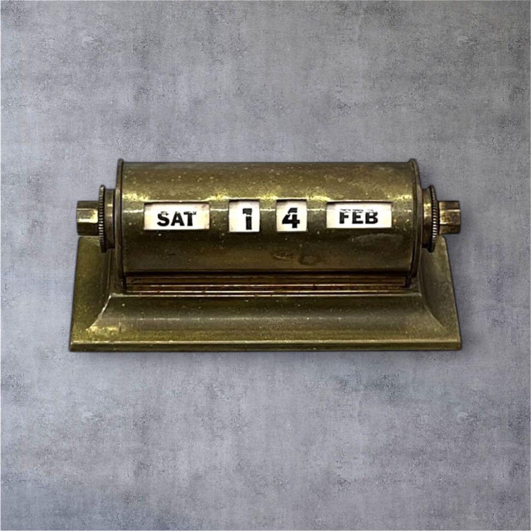 PARK SHERMAN ブラス製 デスクトップ パーペチュアルカレンダー