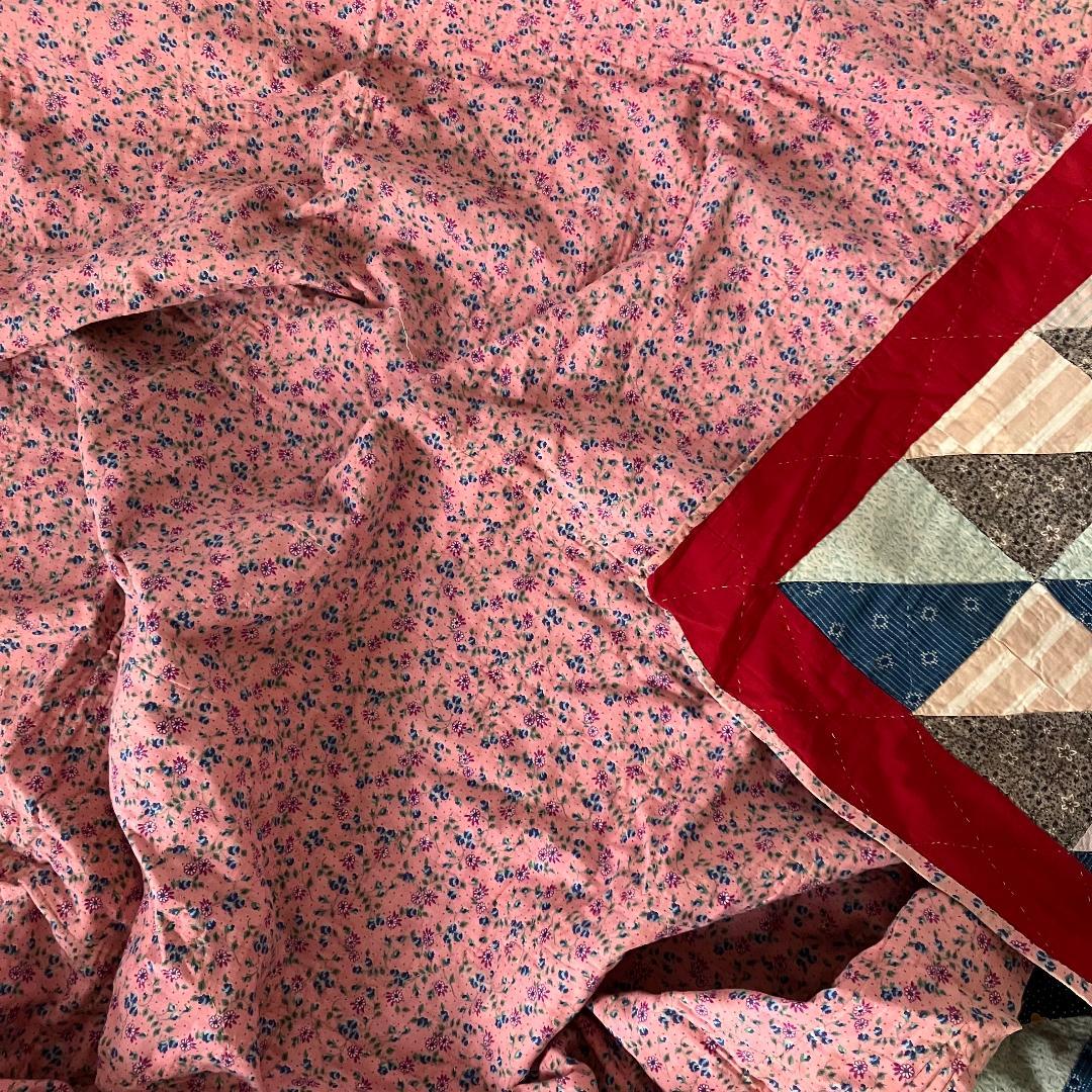 アンティーク アメリカ ビンテージ 1940〜50年代 パッチワーク大判キルト