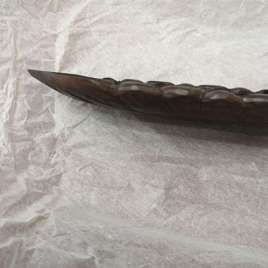 茶合　唐木　茶道具　葉っぱ　葉　茶道　木製