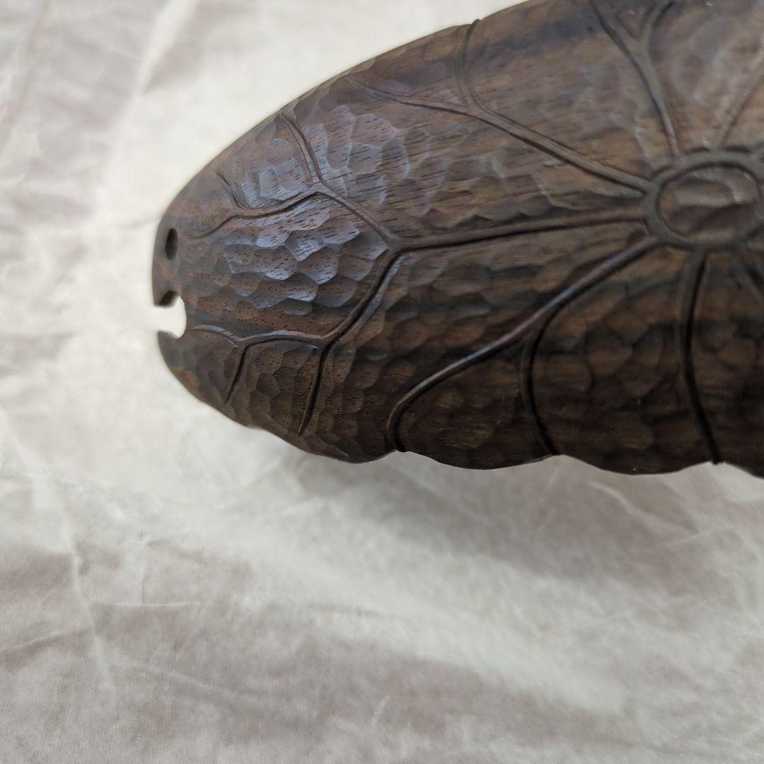 茶合　唐木　茶道具　葉っぱ　葉　茶道　木製