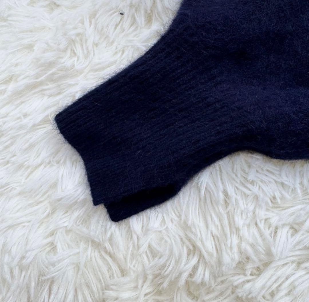 【美品】SHENERYファーカシミア3wayニットカーディガン　ネイビー