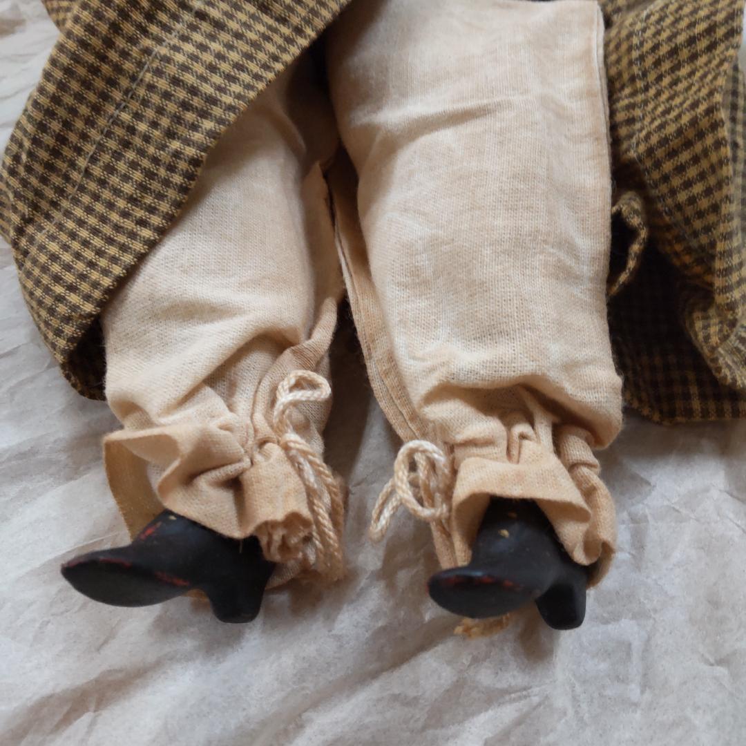 アンティークドール　レア　人形1体　茶色　リプロダクション　人形　海外作家