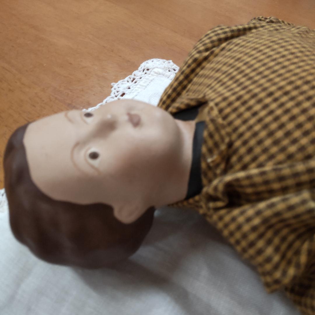 アンティークドール　レア　人形1体　茶色　リプロダクション　人形　海外作家