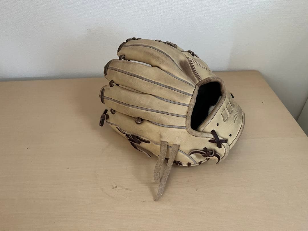 ミズノプロ　軟式グローブ クリーム色 収納袋付き