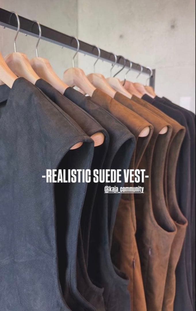 【限定品】KAJA REALISTIC SUEDE VEST OVY