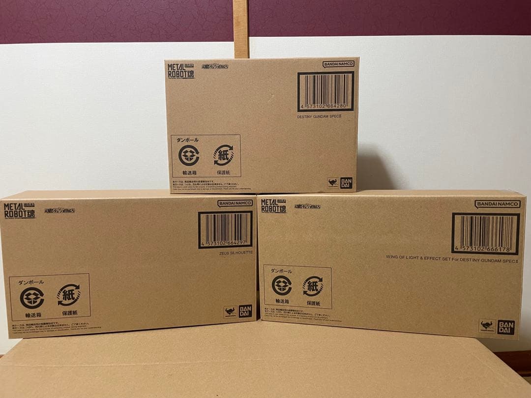 メタルロボット魂〜デスティニーガンダムSPEC2、ゼウスシルエット、光の翼〜3点