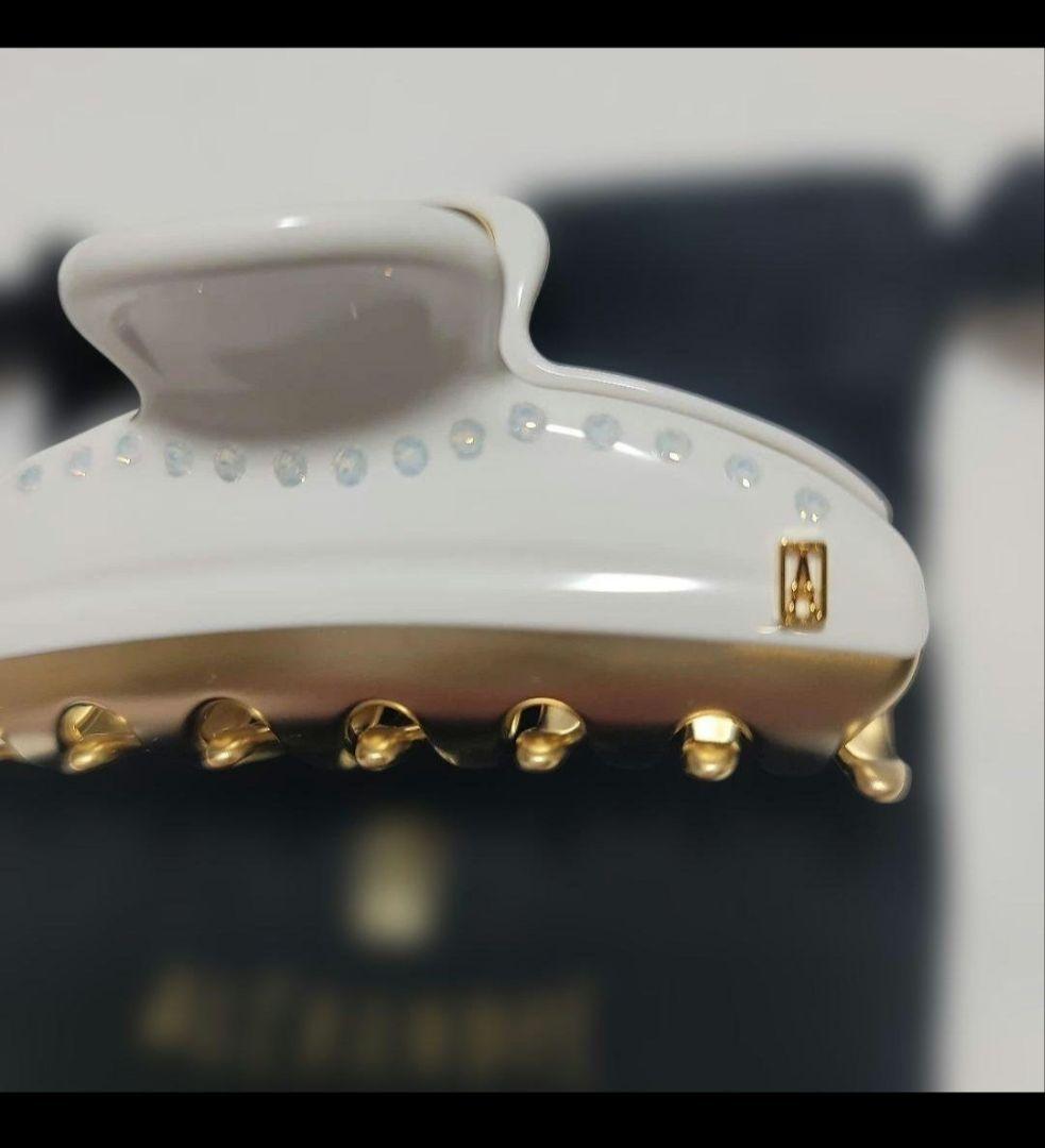 未使用 アレクサンドルドゥパリ ヘアクリップ M ホワイト