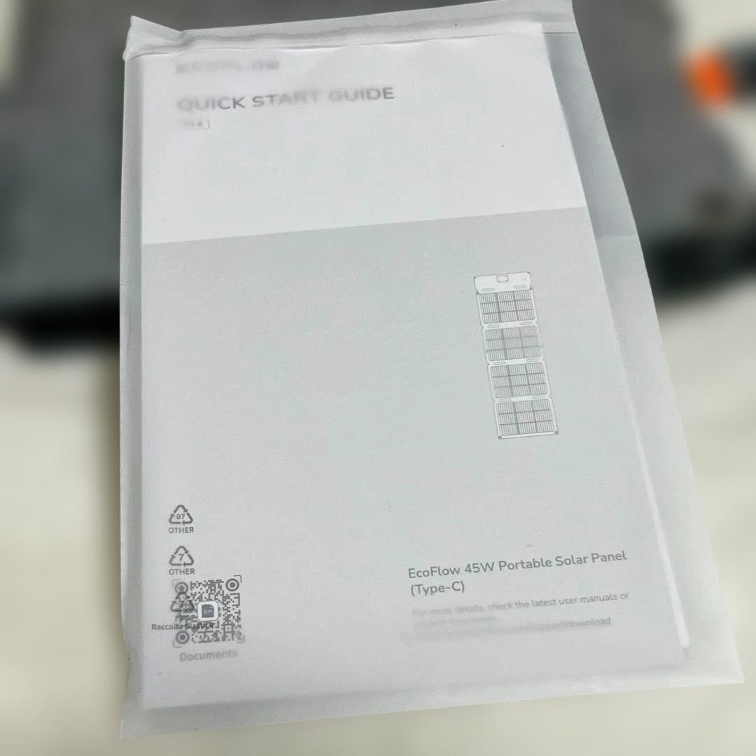 EcoFlow 45W ソーラーパネル Type-C 付属品完備 エコフロー