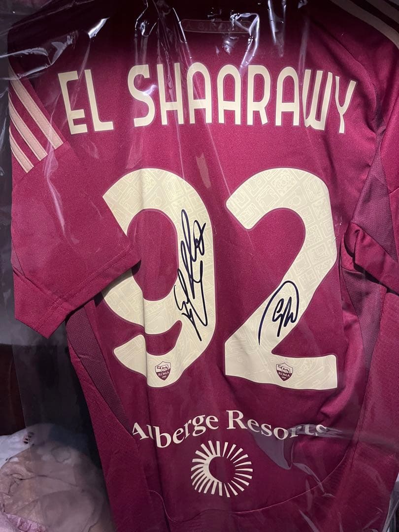 EL SHAARAWY 実使用サイン入りシャツ 92 ASローマ