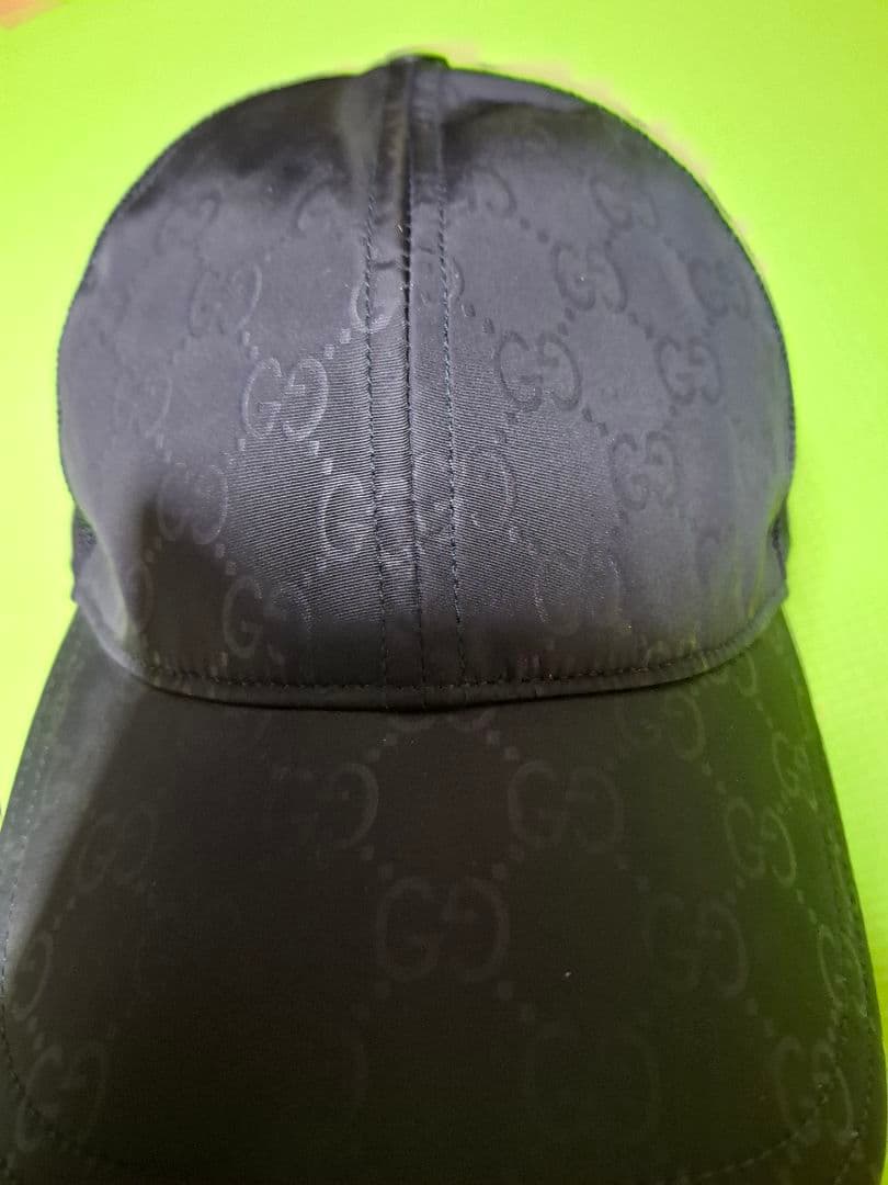 GUCCI ブラック メッシュ ベースボールキャップ　Mサイズ