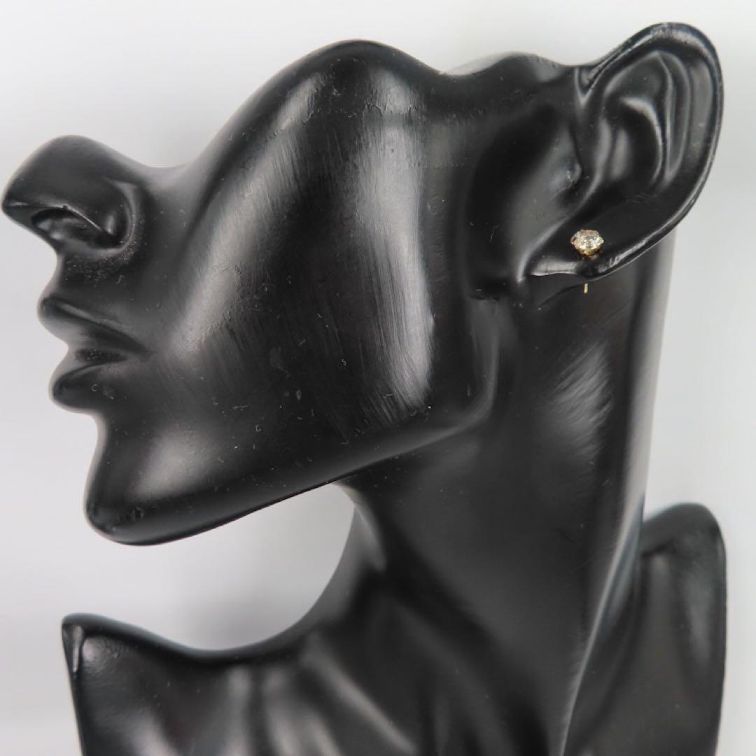 b*s様 K18YG ブラウンダイヤモンド0.55ct 片耳ピアス　一粒ピアス