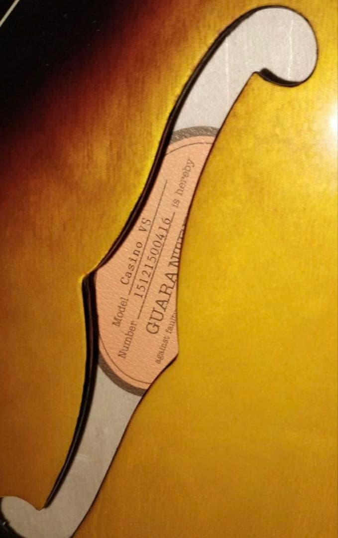 Epiphone Casino VS （トーンノブが外れやすくなってます）