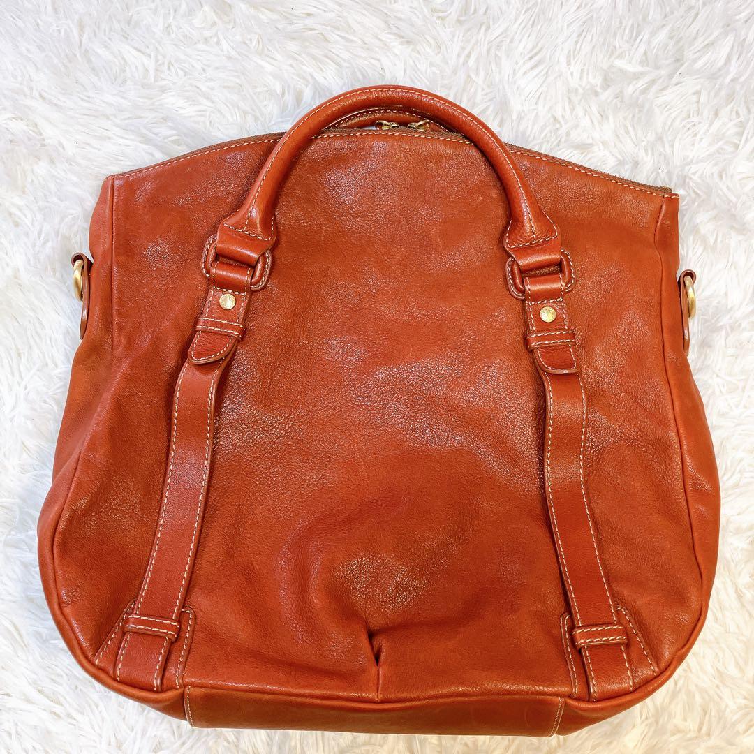 Dakota ダコタ✨本革2wayショルダーバッグ A4可　ブラウン