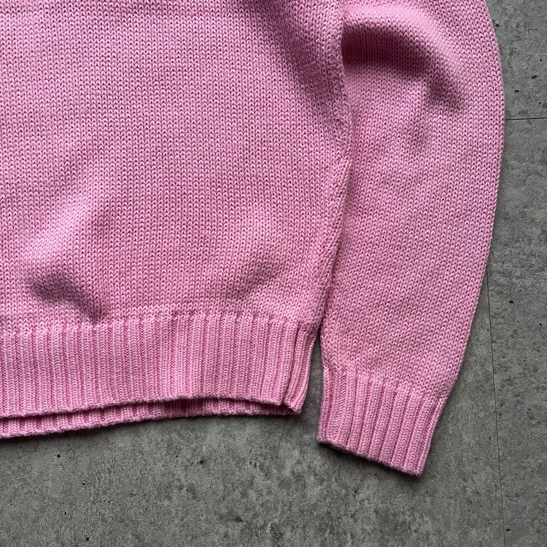 90s Ralph Lauren ポロバイラルフローレン コットンニット ピンク