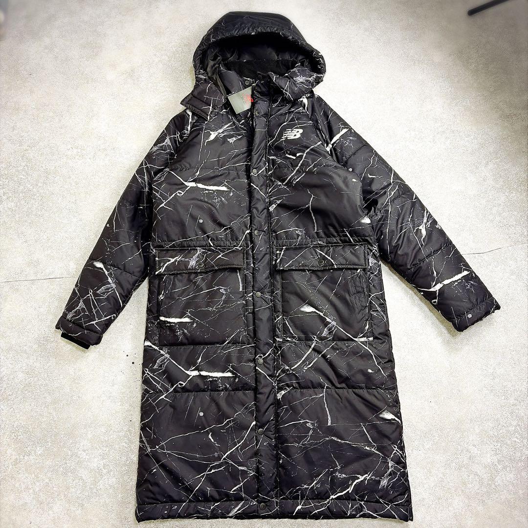 新品・タグ付き✨ニューバランス　ベンチコート　Mサイズ　マーブル柄