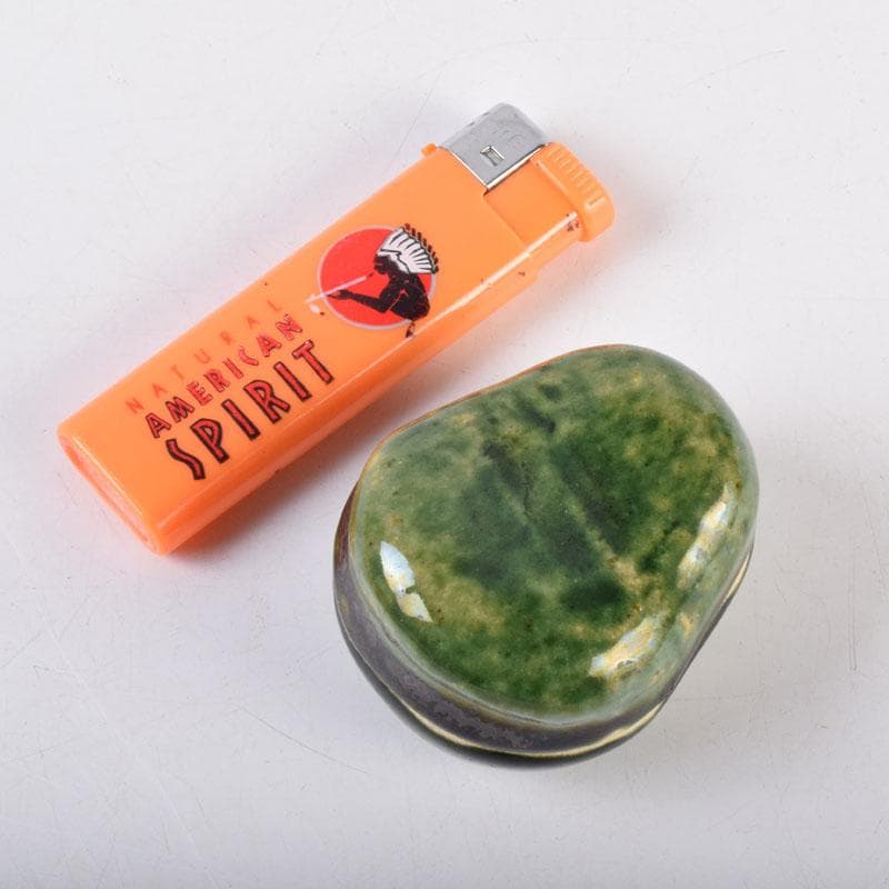 茶道具　桃山窯造　御題　笑み香合　共布共箱　C　8393