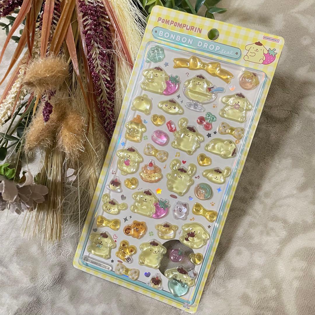 【正規品】ボンボンドロップシール　ミニ　ハピダン　クロミ　プリン　キティ　大