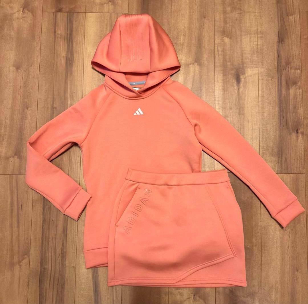 ダンボールニット　セットアップ　フード付き　パーカー　スカート　秋冬　保温　新品