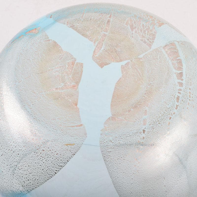 茶道具　水崎長寿作　義山　切箔　水色　水指　蓋裏波車蒔絵　共箱　V　8380