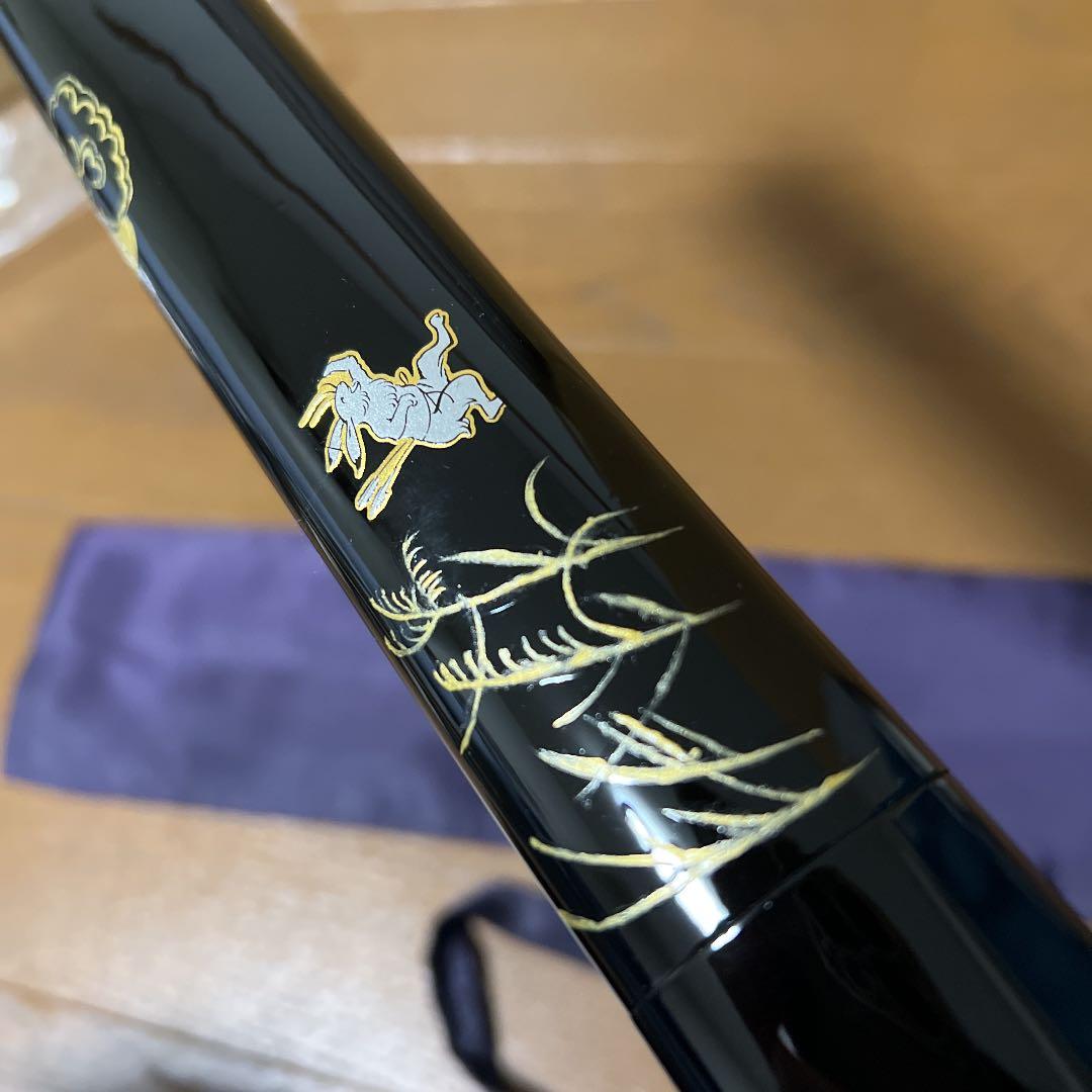 ドス　短刀　秋景色あしらい　兎シール