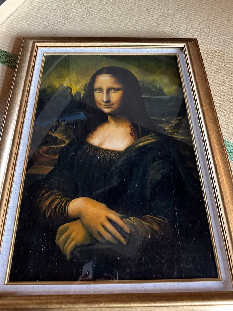モナリザ　レプリカ　額縁　額装　額掛け　レトロ　インテリア　貴重　希少　未使用品