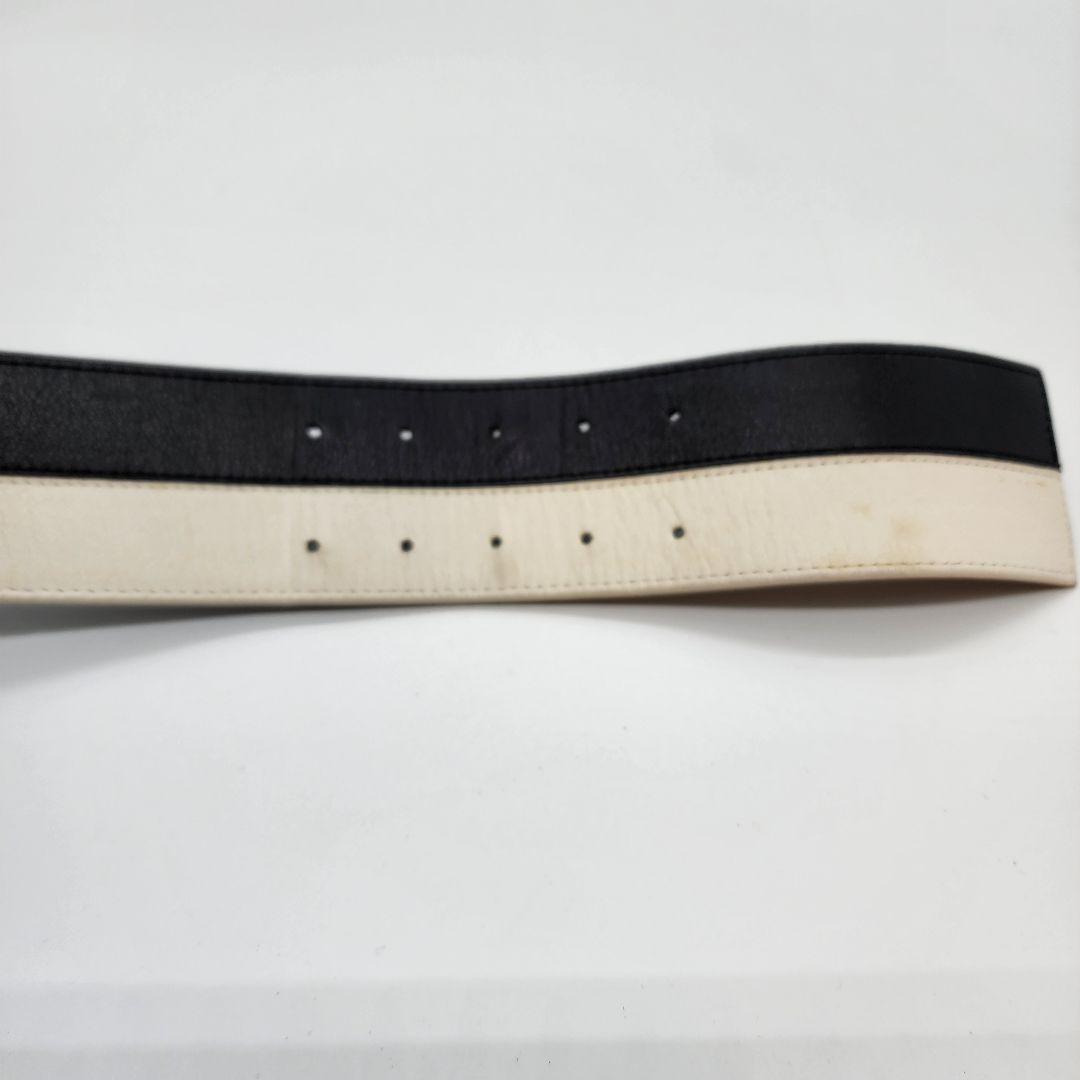 【 激レア☆ 】 シャネル　レザーベルト　モノトーン　バイカラー　ゴールド金具