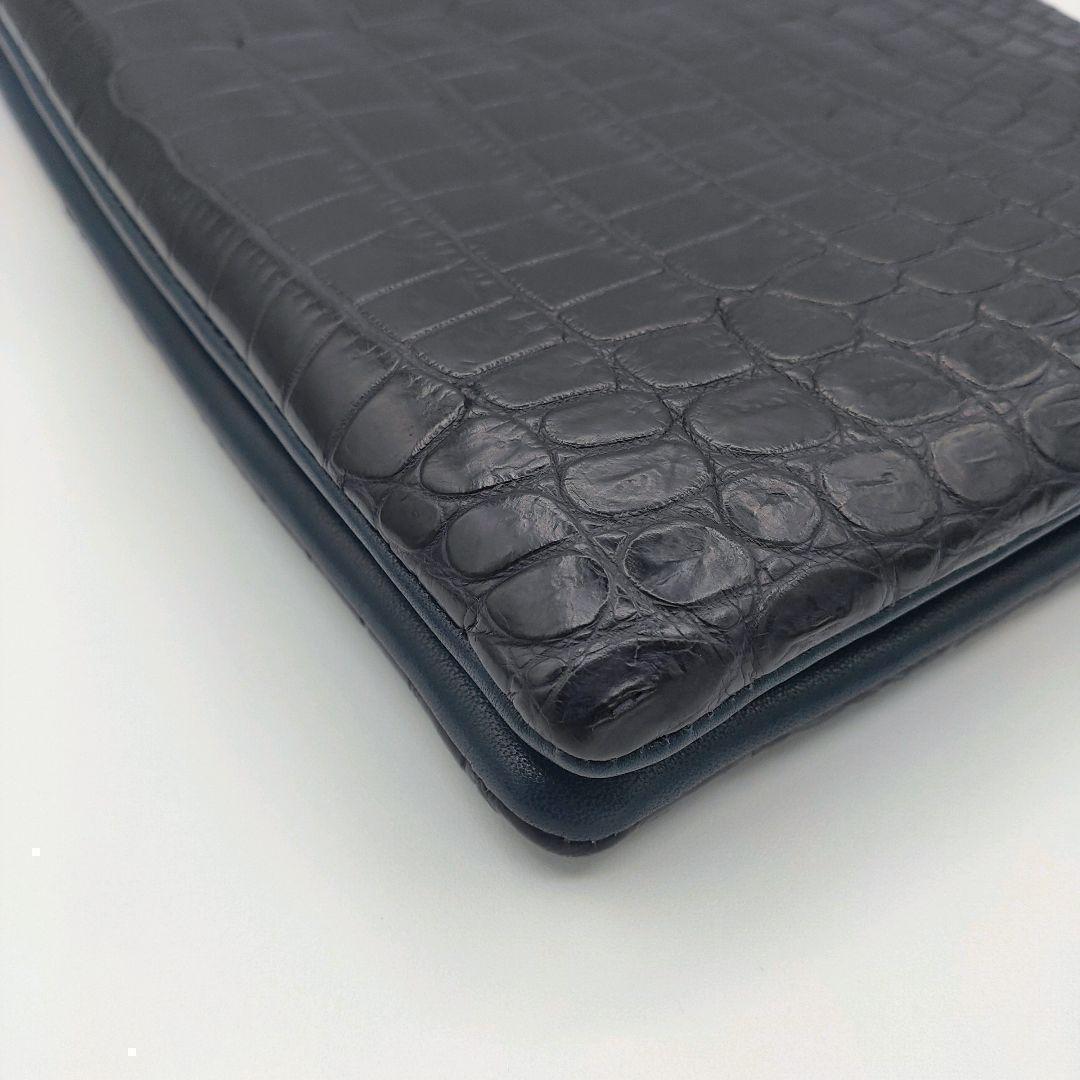 JRAタグ付 LORBEER マットクロコ　センター取り　ハンドバッグ