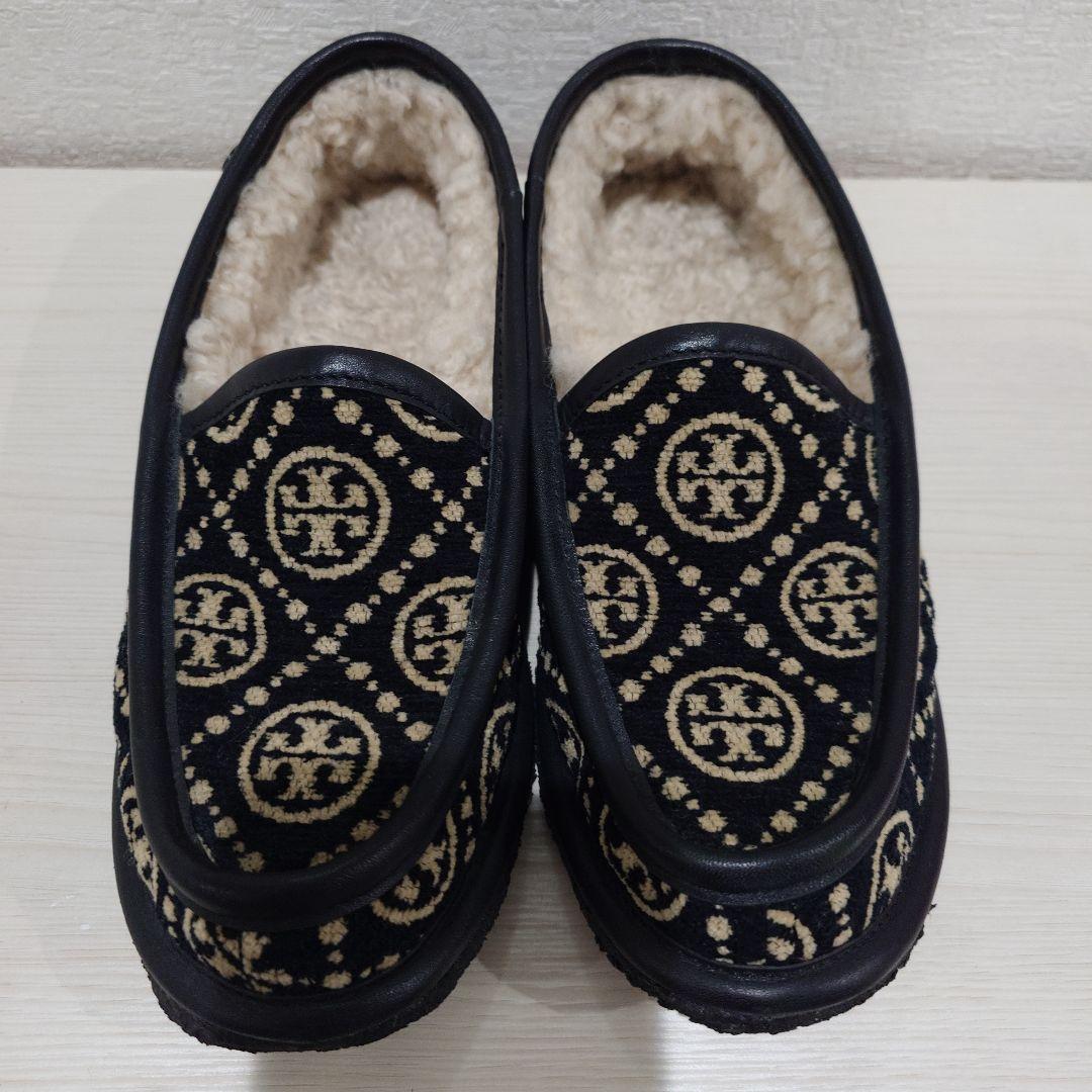 【レア商品】TORY BURCHトリーバーチ　ボアハーフレザーローファー
