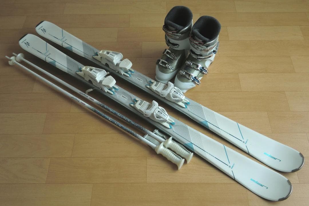 ■■送料無料■ELAN■女性用スキー4点セット■146/24.5■メンテ付■■