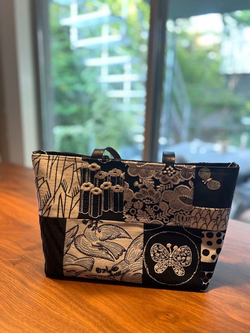 ミナペルホネン パッチワーク・タンバリン　トートバッグ