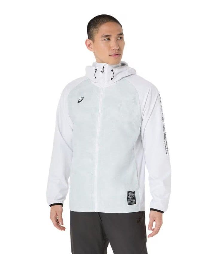 アシックス裏トリコットグラフィック ウインドブレーカーフーディー