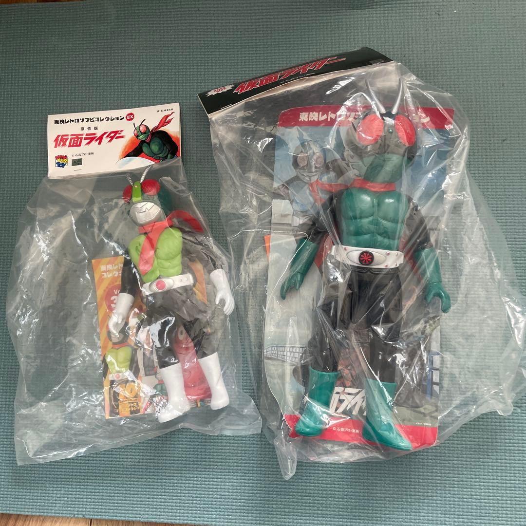 東映レトロソフビ　仮面ライダー1号桜島Ver➕設定画カラーマスク取れ仕様