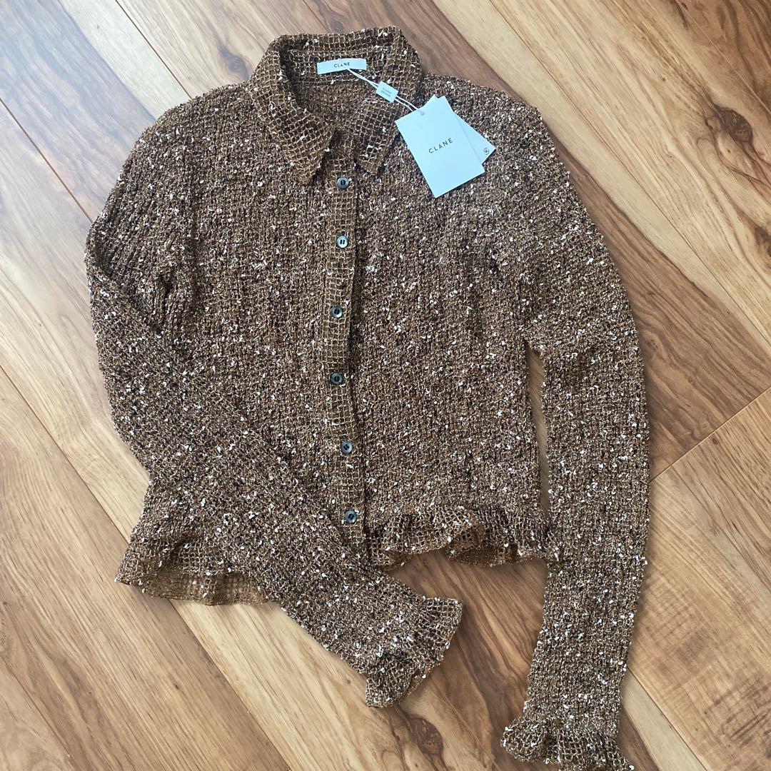 CLANE ブラウン ニットカーディガン