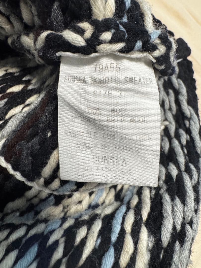 SUNSEA 19AW NORDIC SWEATER サイズ3