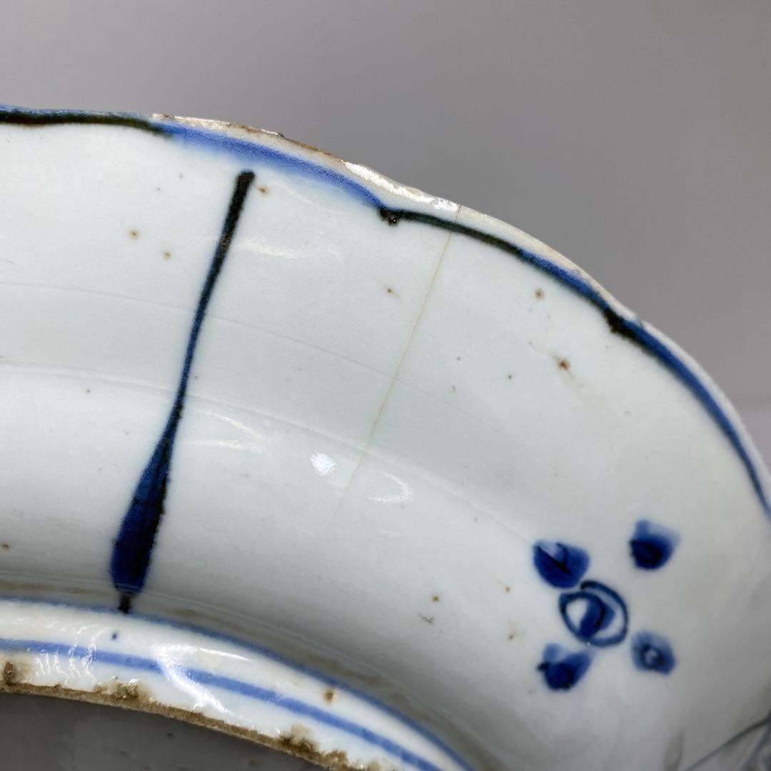 専用　中国明時代　古染付　七寸皿　7枚　チヒコ　東さ6-1201③