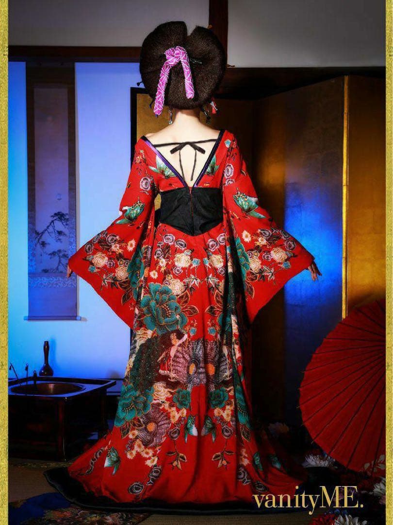 本格的花魁コスプレ Sサイズ 和柄 紅色vanity ME