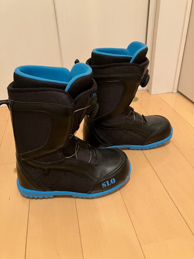 SLO スノーボードブーツ 子ども用 黒/青　22-22.5