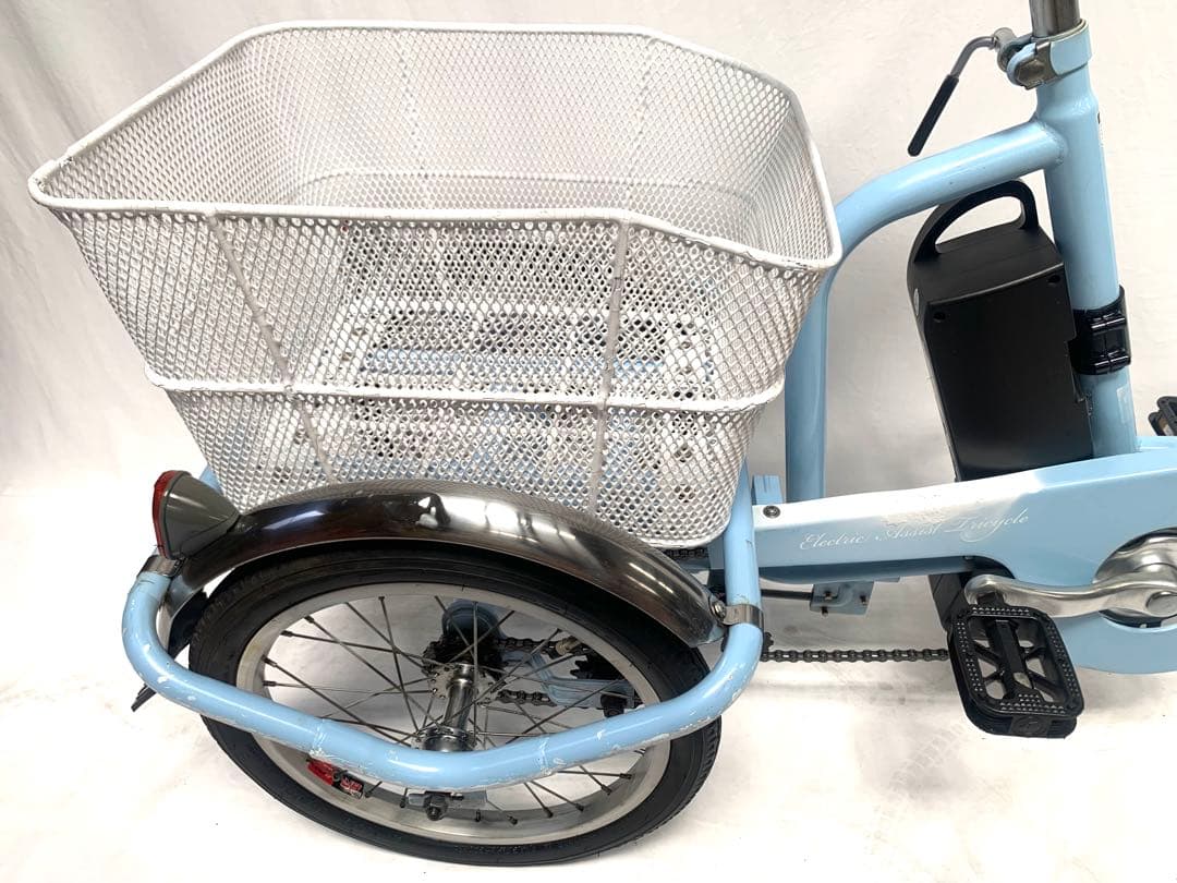 【即乘】送料無料 電動アシスト三輪自転車 5.8Ah 20-16インチ動作確認済