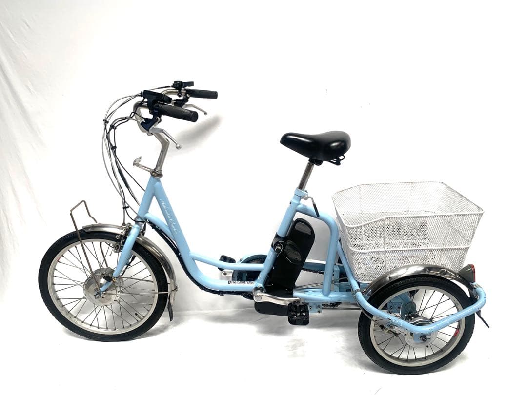 【即乘】送料無料 電動アシスト三輪自転車 5.8Ah 20-16インチ動作確認済
