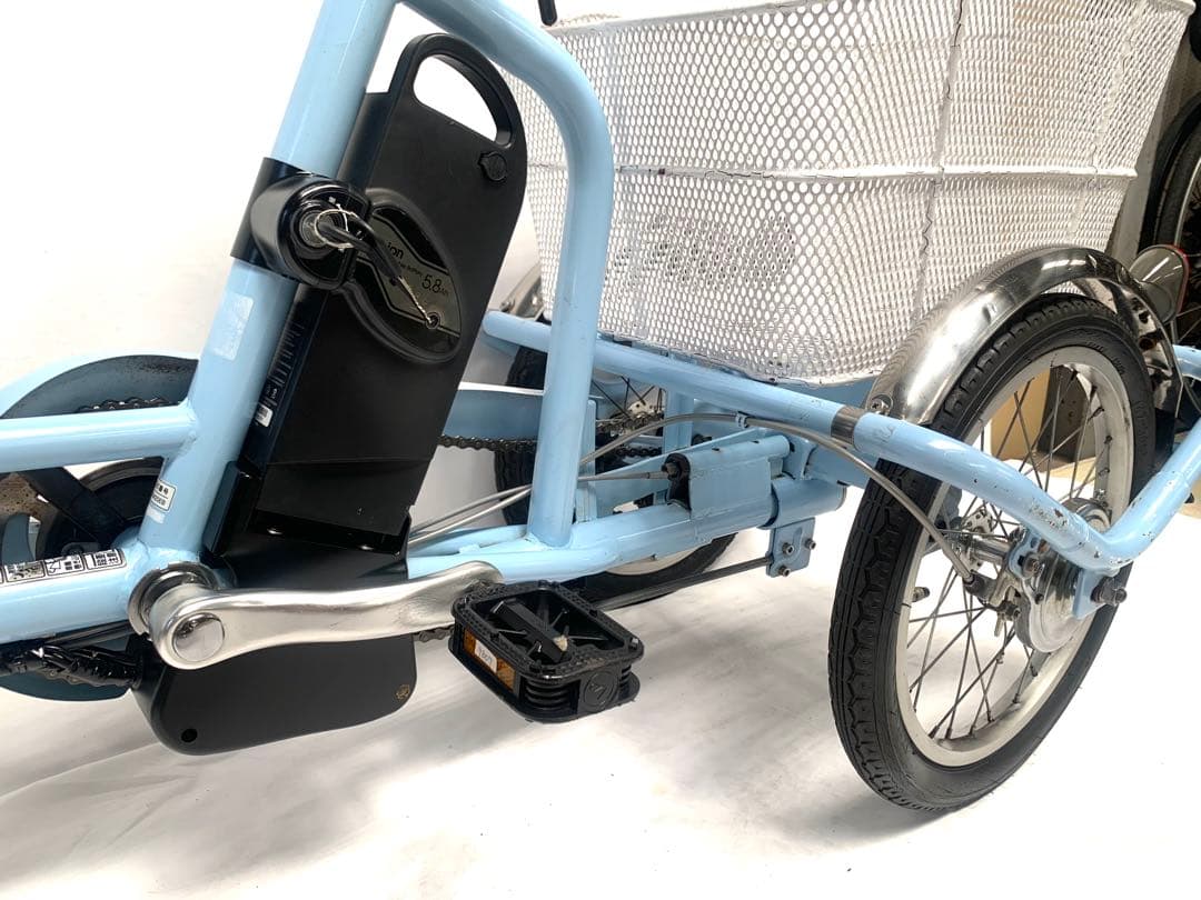 【即乘】送料無料 電動アシスト三輪自転車 5.8Ah 20-16インチ動作確認済